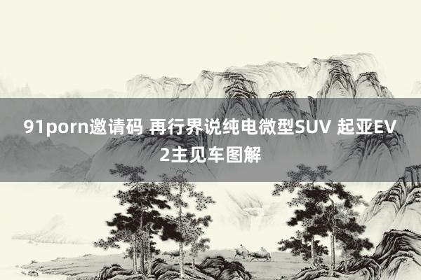   91porn邀请码 再行界说纯电微型SUV 起亚EV2主见车图解